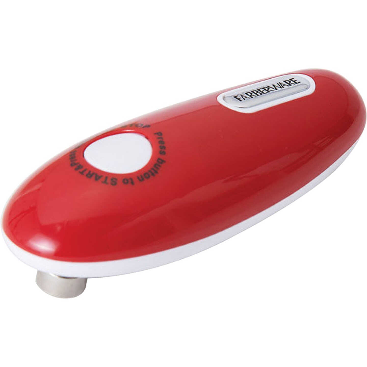 Farberware Electric Can Opener Red One Touch Hands Free - Brand New