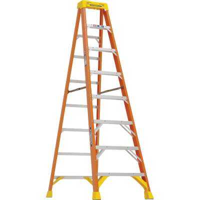 Werner 8 Ft. Fiberglass Step Ladder with 300 Lb. Load Capacity Type IA Ladder Rating